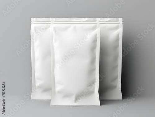 3D blank Coffee Pouch mockup with isolated background