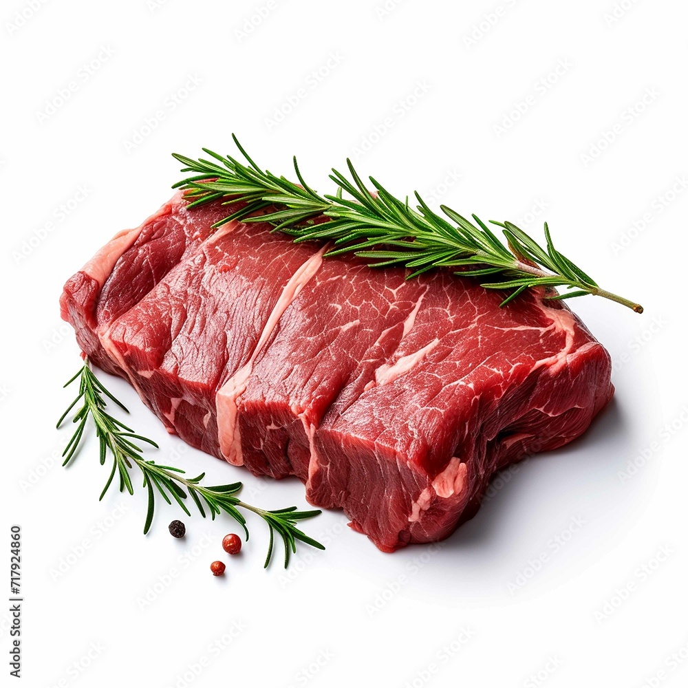 fresh beef on a solid white background fresh beef on a solid white background