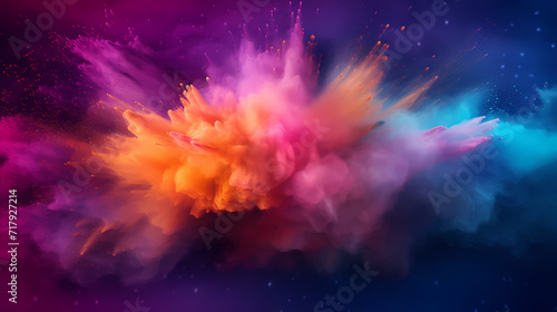 Dust explosion Holi background  indian traditional festival