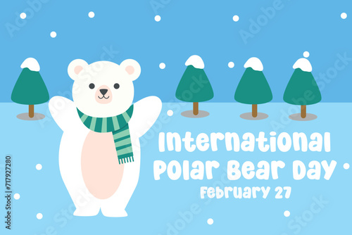 Ideal for International Polar Bear Day celebrations, this vector graphic honors the holiday.