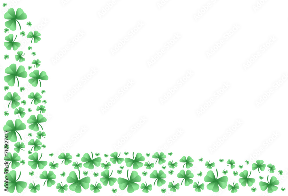 Frame with clover leaves. Shamrock. Decorative element for St. Patrick's Day design Frame with clover leaves. Shamrock. Decorative element for St. Patrick's Day design
