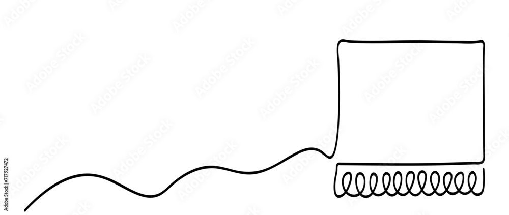 Loose-leaf calendar continuous line drawing. Organizer concept. Time planer concept Loose-leaf calendar continuous line drawing. Organizer concept. Time planer concept