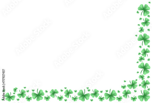 Frame with clover leaves. Shamrock. Decorative element for St. Patrick's Day design