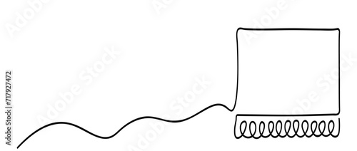 Loose-leaf calendar continuous line drawing. Organizer concept. Time planer concept