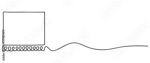 Loose-leaf calendar continuous line drawing. Organizer concept. Time planer concept