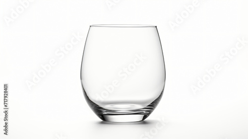Empty glass goblet for drink isolated on white background