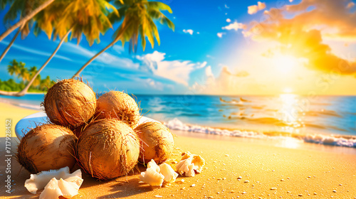 Tropical Beach and Ocean, Summer Vacation and Nature, Sand and Sea, Island and Coast, Sky and Water, Paradise and Sunny Day, Travel and Landscape, Relaxation and Beauty