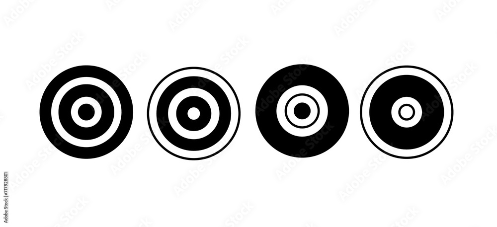 Black and white circles set illustration Black and white circles set illustration
