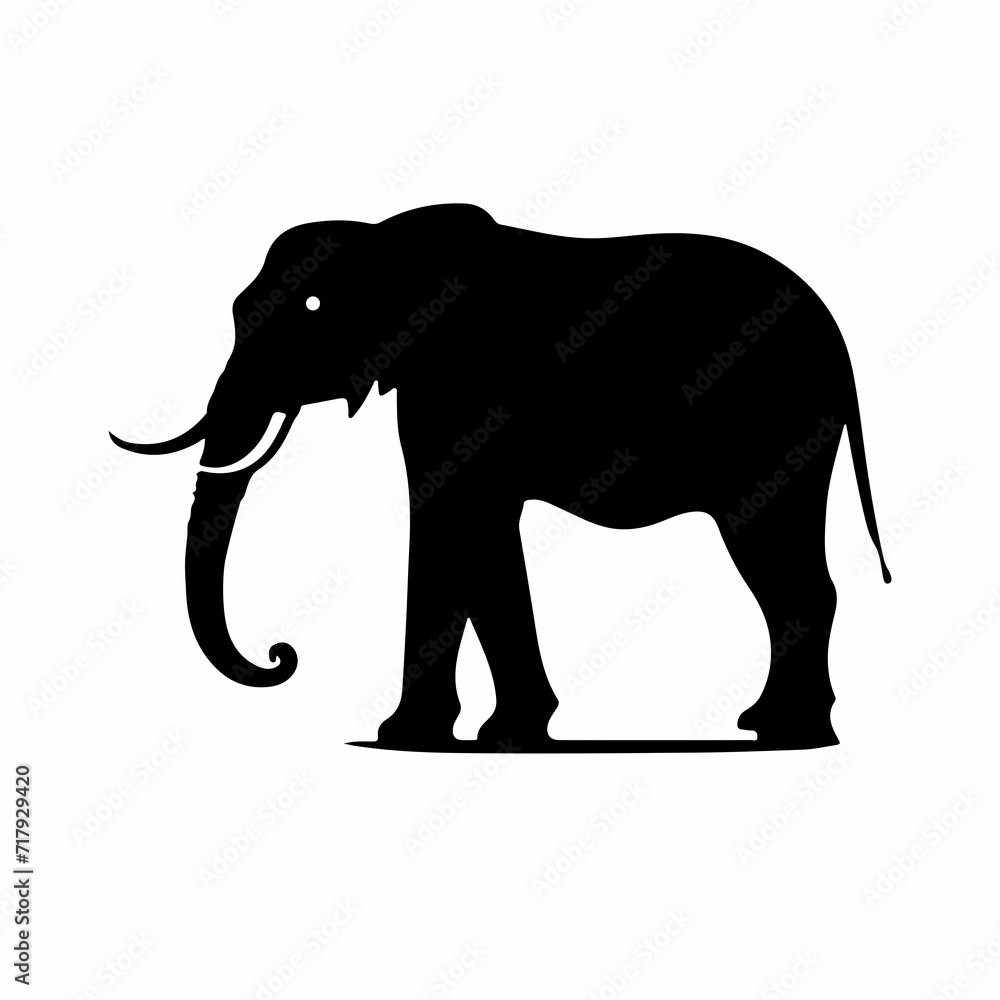 Obraz premium elephant silhouette vector