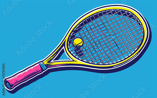 tenis esporte design de adesivo, arte, criativo, cores fortes, fundo de cor sólida, © Alexandre
