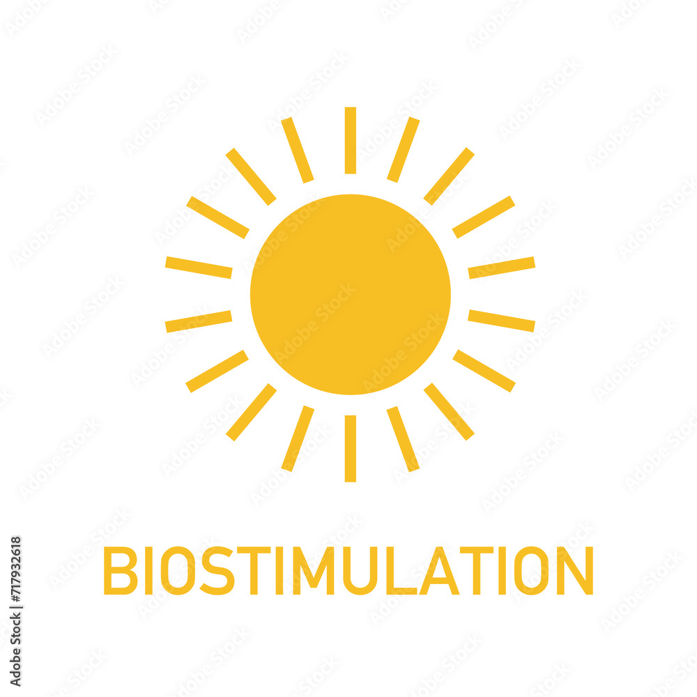 Fototapeta premium Biostimulation vector sign. Simple sign in vector format - colored
