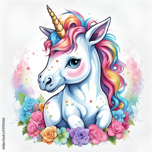 Cute unicorn illustration