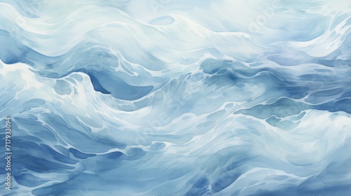 ethereal watercolor clouds pattern with wavy waves. creative artistic background
