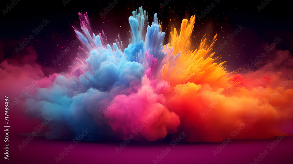 Dust explosion abstract background, Holi background Dust explosion abstract background, Holi background