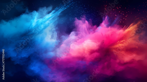 Dust explosion abstract background  Holi background