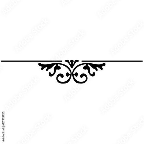 Decorative divider element. Border florish. Vector.