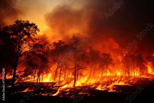 large-scale forest fire  view from a quadcopter