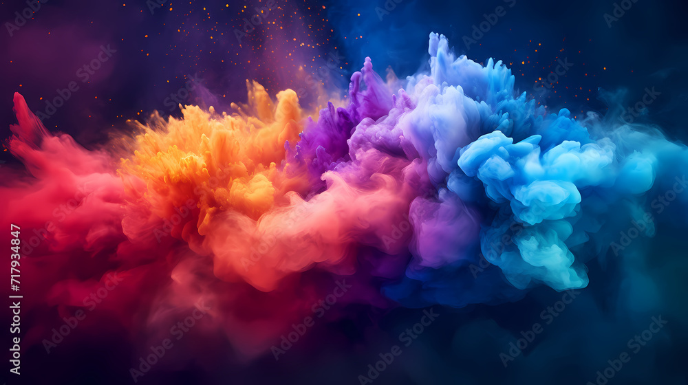 Dust explosion abstract background, Holi background Dust explosion abstract background, Holi background
