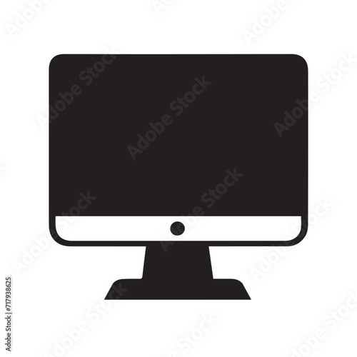 lcd monitor isolated on white