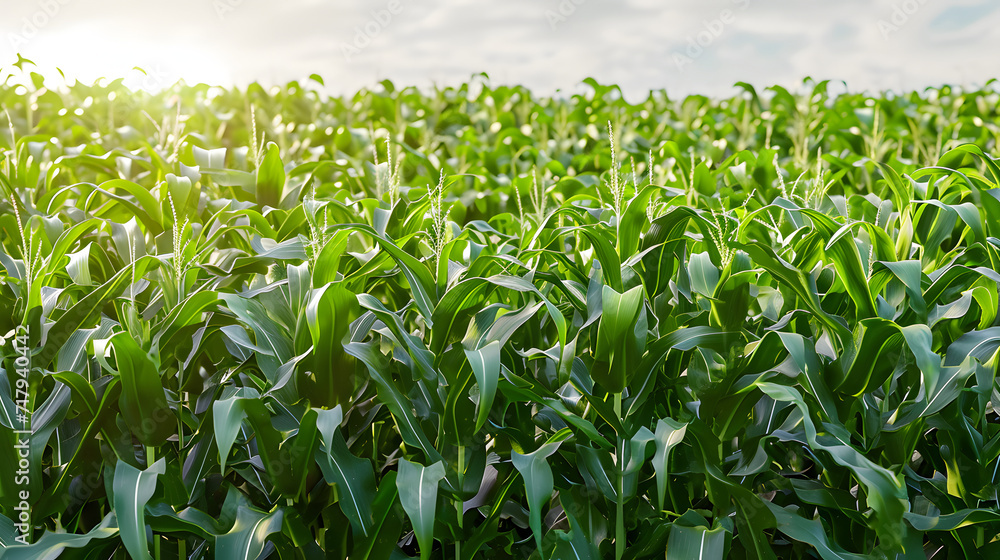corn field with sunrise at countryside. herb in nature , corn field with sunrise at countryside. herb in nature ,