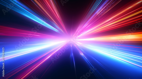 Glowing shiny line effect vector background, technology line background and light effect, 3D rendering