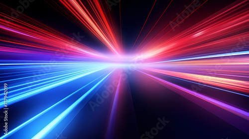 Glowing shiny line effect vector background, technology line background and light effect, 3D rendering