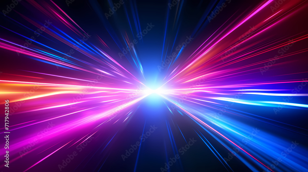 Glowing shiny line effect vector background, technology line background and light effect, 3D rendering