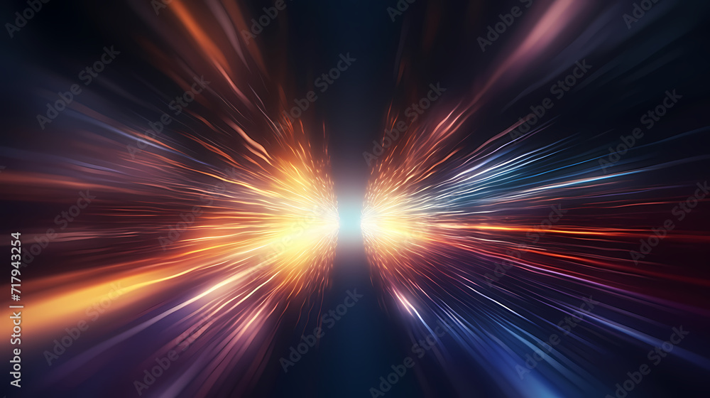 Glowing shiny line effect vector background, technology line background and light effect, 3D rendering