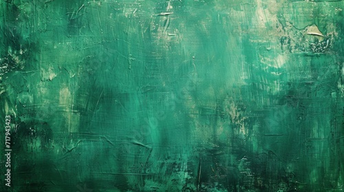 Photographie Green texture of oil paint strokes on canvas