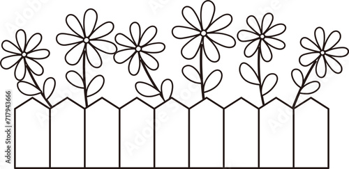 Spring flowerbed outline