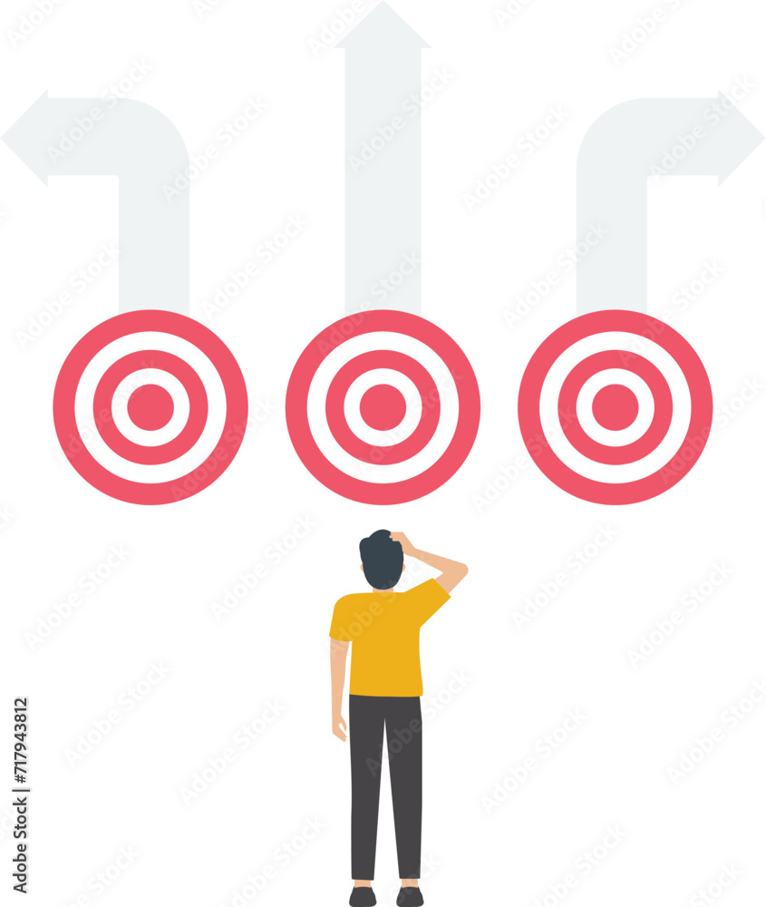 Businessman looking for a target of direction for a startup. Strategy and Analysis
Businessman looking for a target of direction for a startup. Strategy and Analysis