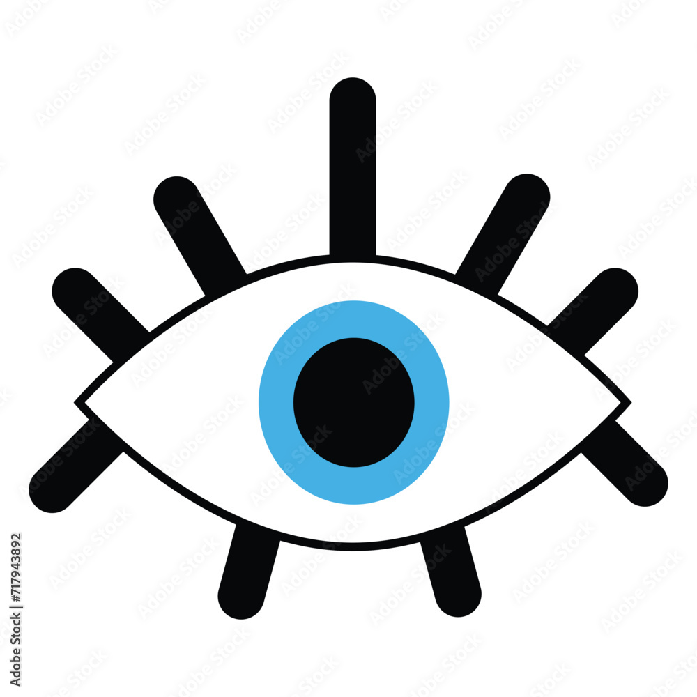 Protection from the evil eye. Turkish nazar symbol. Greek charm or amulet. Evil eye charm icon. Vector illustration. Protection from the evil eye. Turkish nazar symbol. Greek charm or amulet. Evil eye charm icon. Vector illustration.