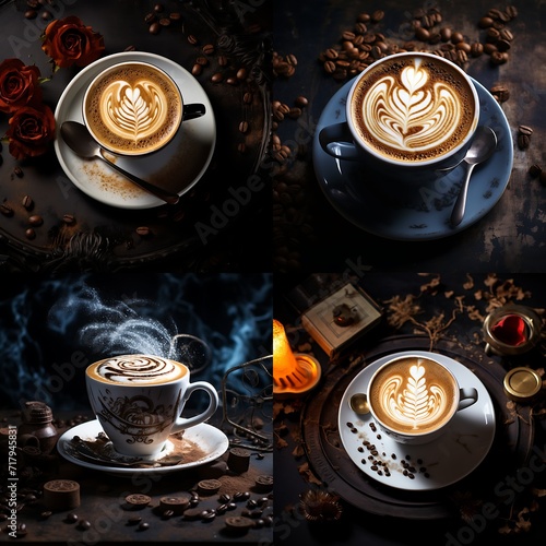 Celebrating International Coffee Day: A Realistic Cup of Coffee photo