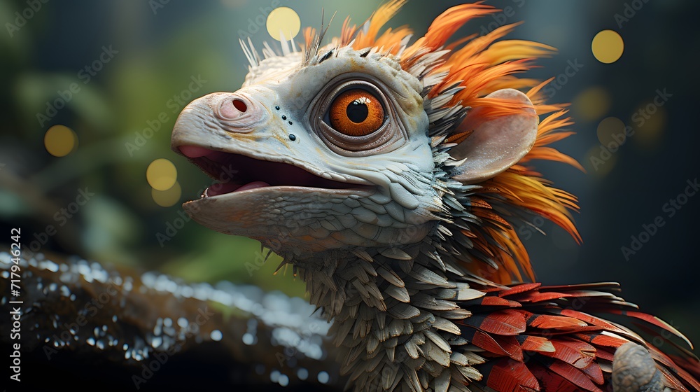 Obraz premium Anthropomorphic Animal Photo Generated with AI Tools