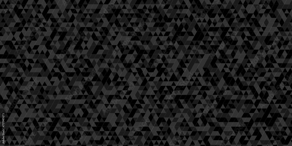 custom made wallpaper toronto digitalAbstract Black and gray square triangle tiles pattern mosaic background. Modern seamless geometric dark black pattern low polygon and lines Geometric print composed of triangles.