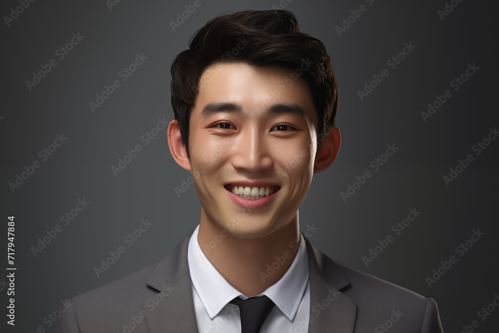 Asian businessman smiling at work. Rich man businessman. Professional career. World of work. Work in a company. AI. Asian businessman smiling at work. Rich man businessman. Professional career. World of work. Work in a company. AI.
