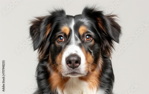 Australian shepherd isolated on white background photo