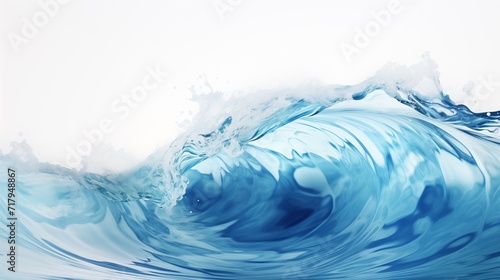 Photo of Majestic, Powerful Blue Wave Breaking in the Vast Ocean