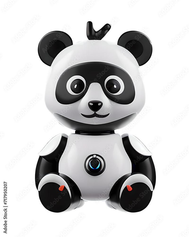 Naklejka premium panda bear robot