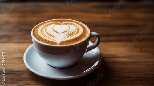 A Cappuccino With a Heart Artfully Drawn on Top
