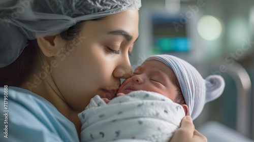 Tender Nurse: Caring for a Day-Old Newborn in Modern Hospital Setting