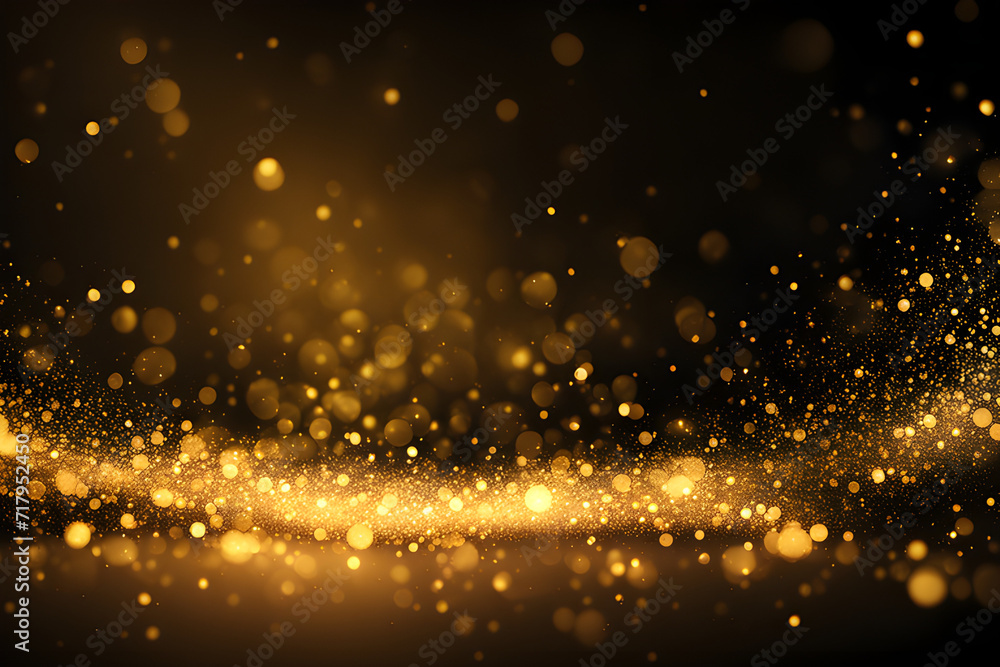 Gold glow particle