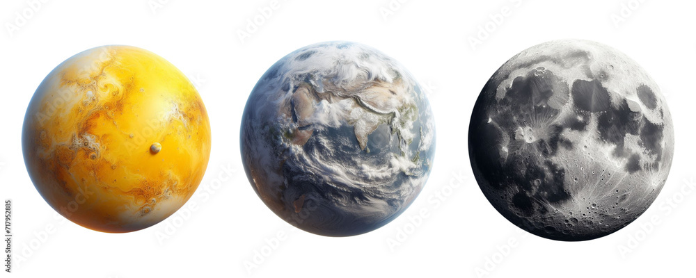 planet Mangal, Earth and Moon planet Mangal, Earth and Moon