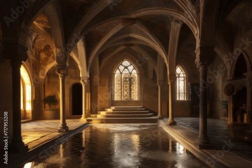 Medico della Peste. liquid gold. Inside medieval castle © ProArt Studios