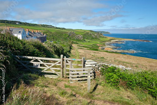 View looking North from Prawle Point on the South West Coast Path, Devon, UK