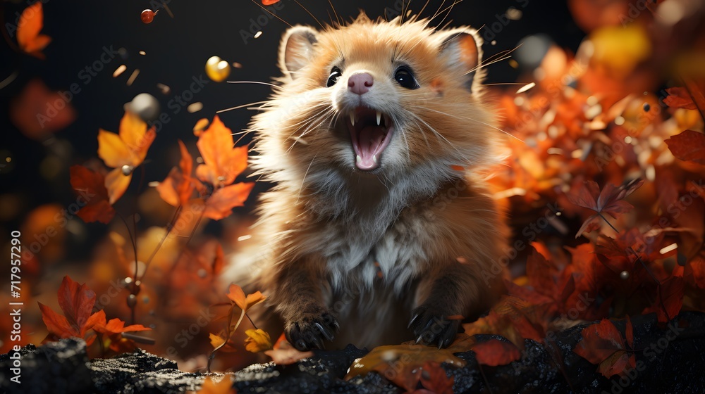 Obraz premium Anthropomorphic Animal Photo Generated with AI Tools