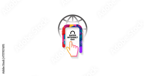 Safer internet day background. International Safer internet day Creative concept and Poster Design.