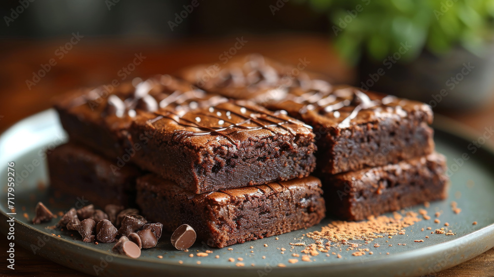 hot melting brownie decorated product photo