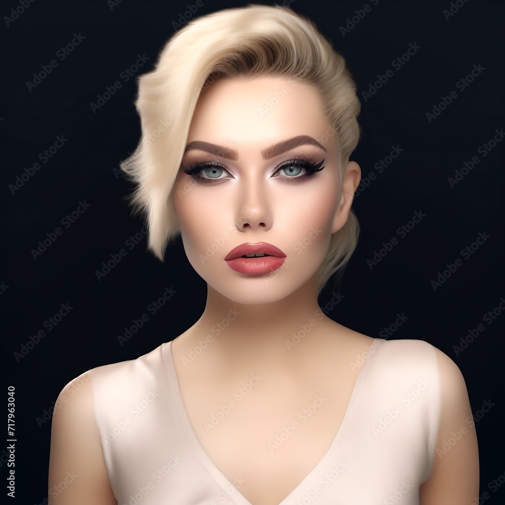 Portrait of a blue eyes blonde woman Portrait of a blue eyes blonde woman
