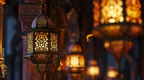 Islamc Lantern on Ramadan  photo